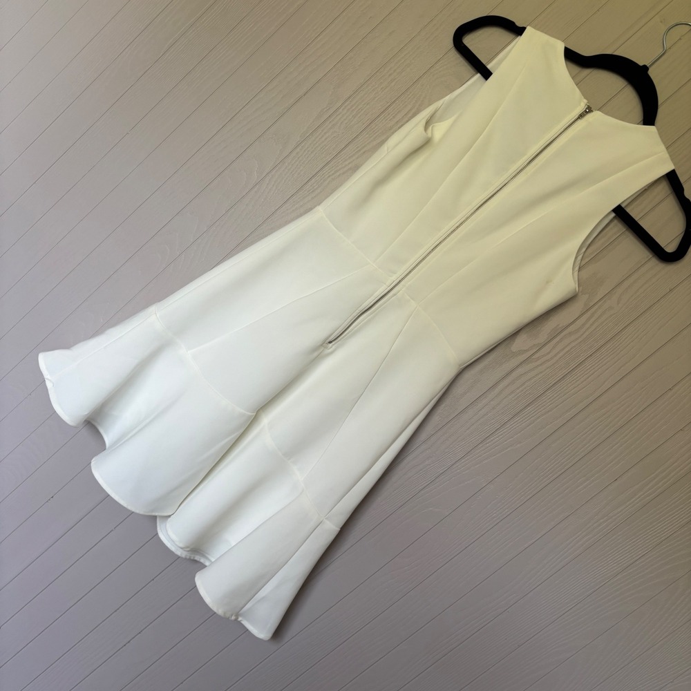 Aryn K Boutique White Bridal Geometric Fit and Flare Dress Size XS - Picture 8 of 14